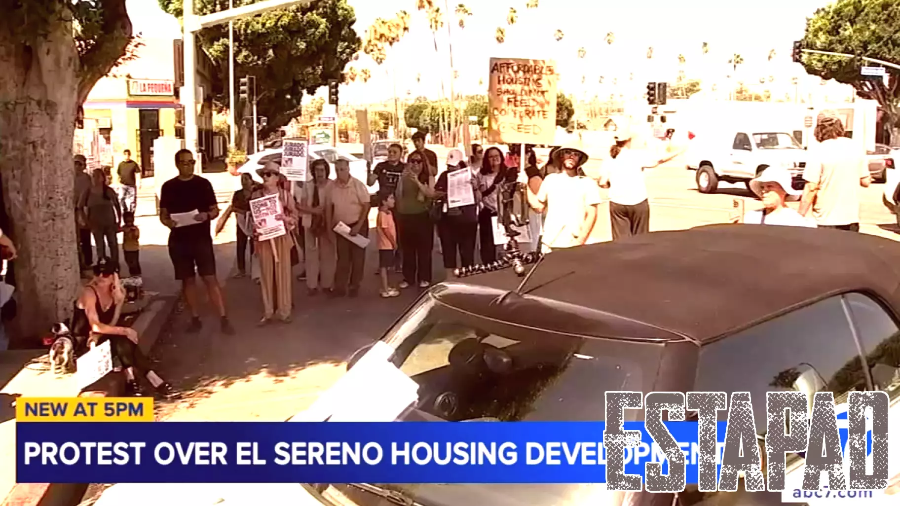 El Sereno residents protest proposed 111-unit housing development with no parking