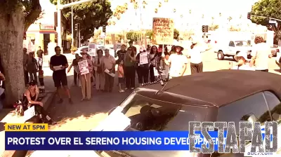 El Sereno residents protest proposed 111-unit housing development with no parking